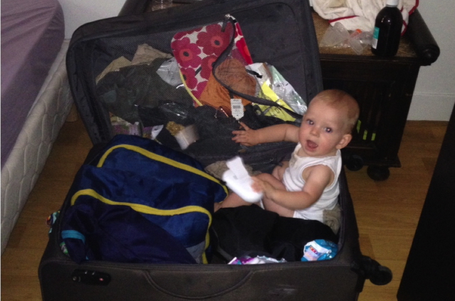 Baby helps pack - Packing tips