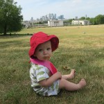 Ollie picnicking Greenwich 1