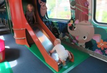 Swiss Trains - baby in kid play area